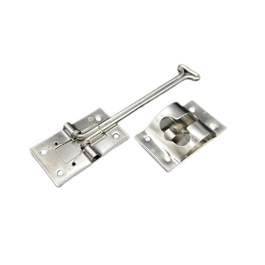 Self Closing RV Designer E226 Door Holder, T Style, Stainless Steel, 6 inch, Entry Door Hardware