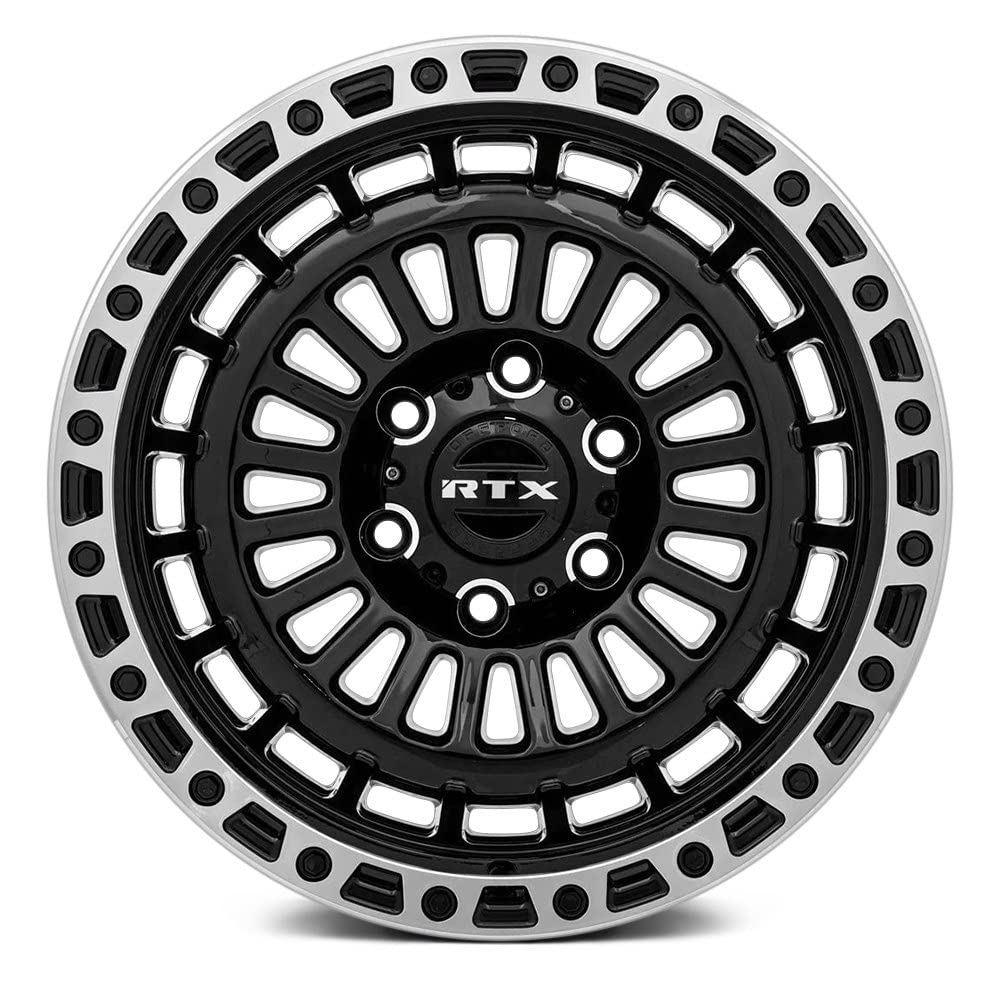 MOAB RTX Custom Wheel - 18x9, -15 Offset, 5x127 Bolt Pattern, 71.5mm Hub - Gloss Black with Machined Lip Rim