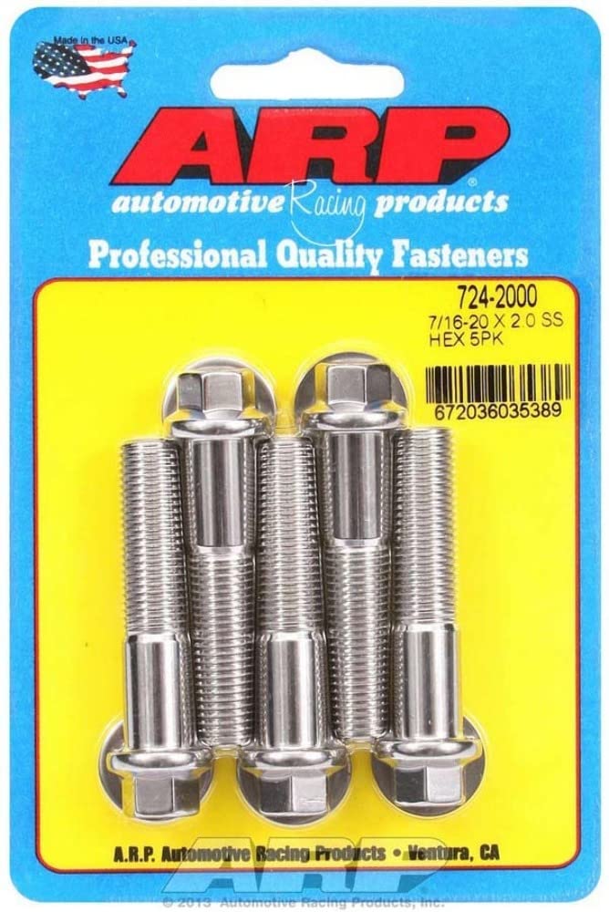 7/16-20 x 2.000 6pt SS Bolt Kit ARP 5pk