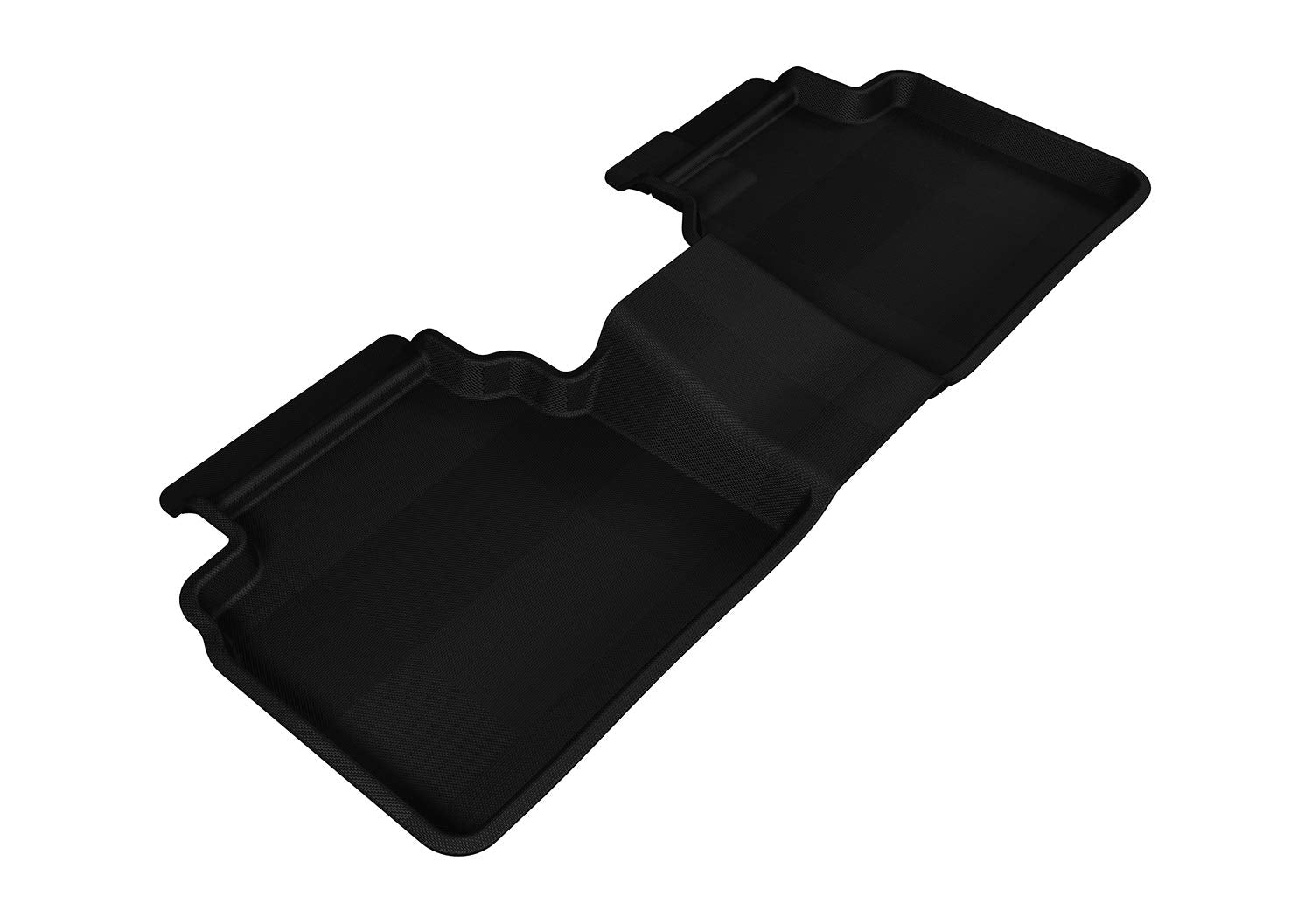 3D MAXpider Custom Fit Second Row All-Weather Floor Mat for Select Ford Fusion Models - Kagu Rubber (Black)