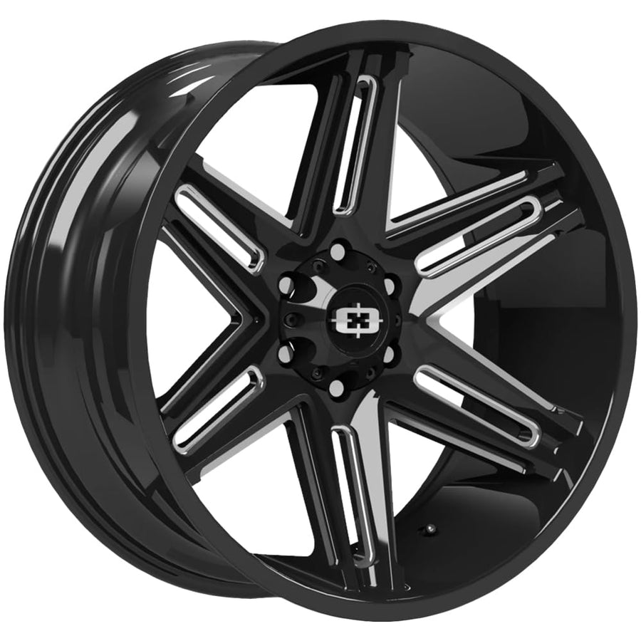 20x10 Vision 363 Razor -25mm Black/Milled Wheel Rim 20" Inch