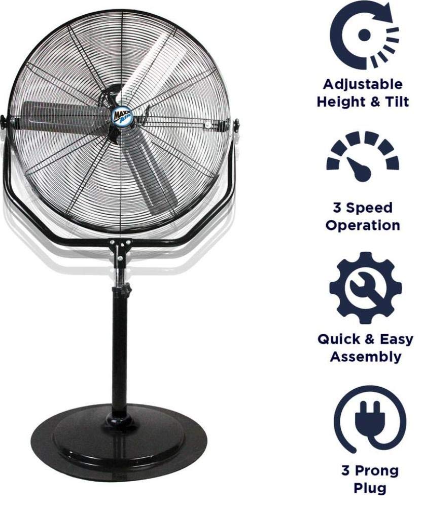 MaxxAir Ventamatic Ltd 30" Heavy Duty Pedestal Fan HVPF30YOKEUPS