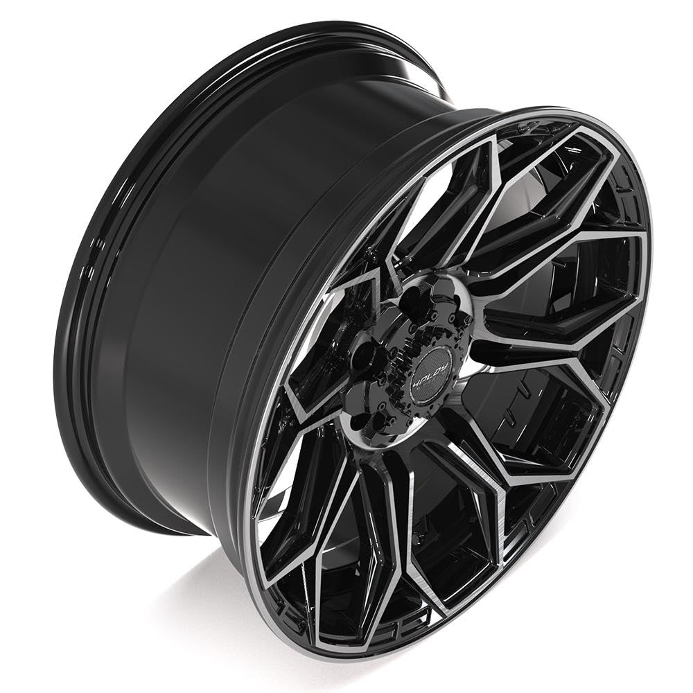 20 Inch 4PLAY Wheels Rim 4P83 Fits 6x135 & 6x139.7 20x9 Gloss Black Brushed with Tinted Clear (1)