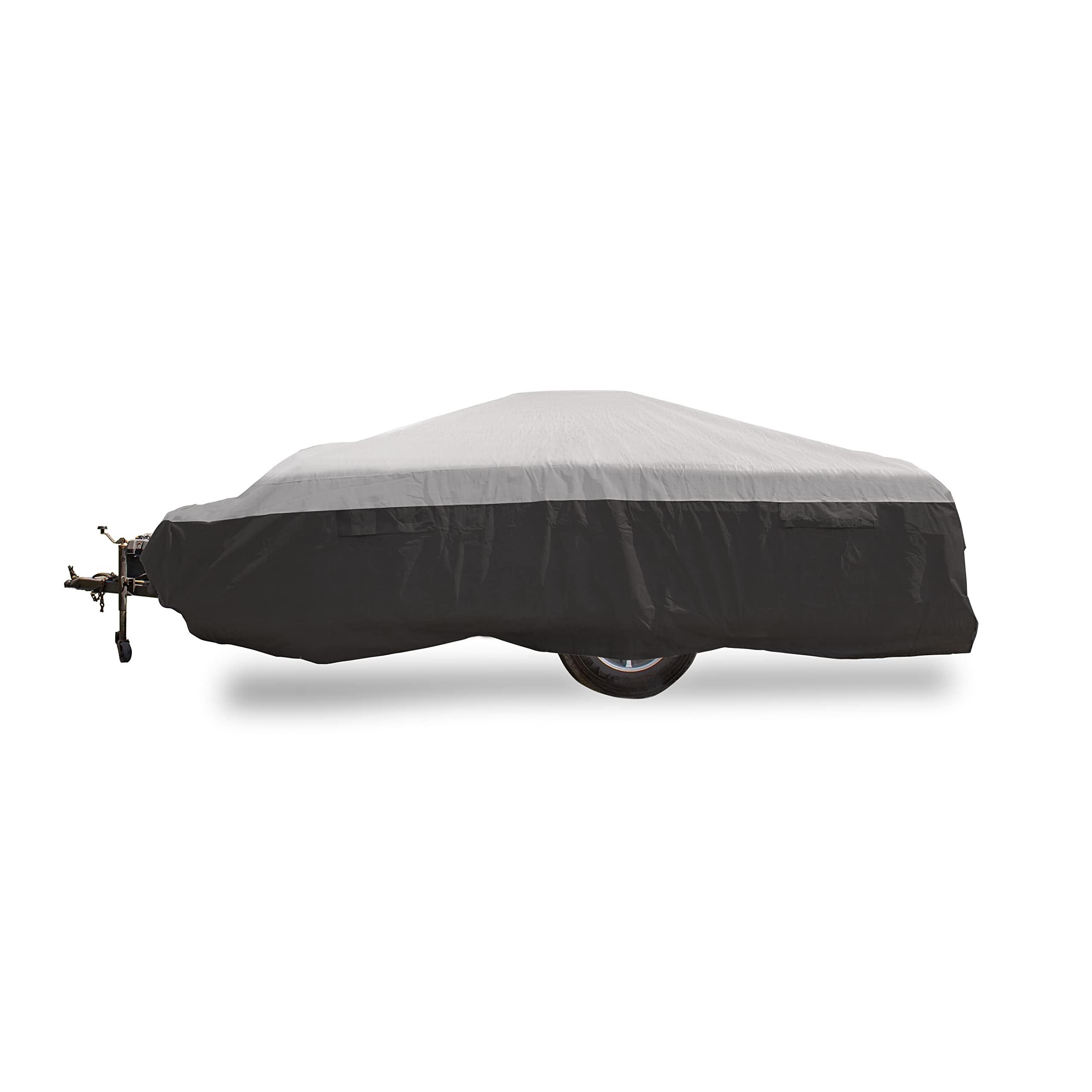 Camco 6-8-Ft ULTRAGuard Pop-Up Camper/RV Cover - Features Covered Air Vents & Cinching Straps - Crafted of Spunbond Polypropylene - Includes Storage Bag for RV Storage and Organization (45760)