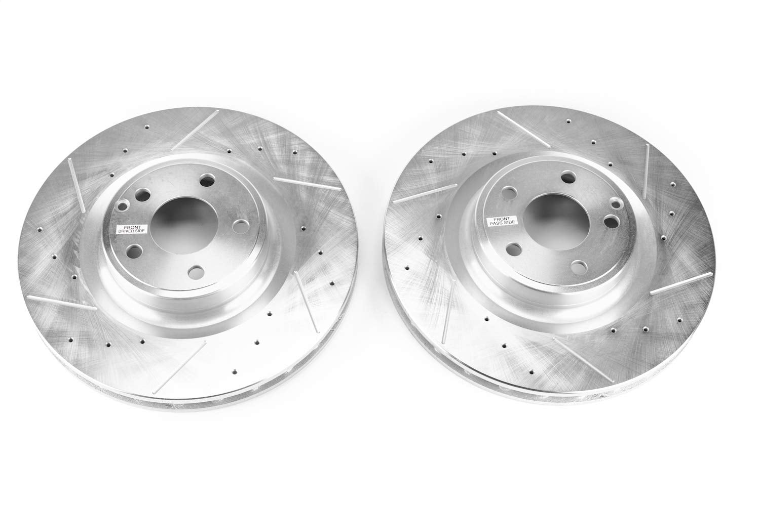 Power Stop EBR1458XPR Front Brake Rotor Pair Drilled and Slotted For Mercedes-Benz E400, Mercedes-Benz SLC300, Mercedes-Benz SLK250, Mercedes-Benz SLK, Mercedes-Benz SLK350 [Model Specific]