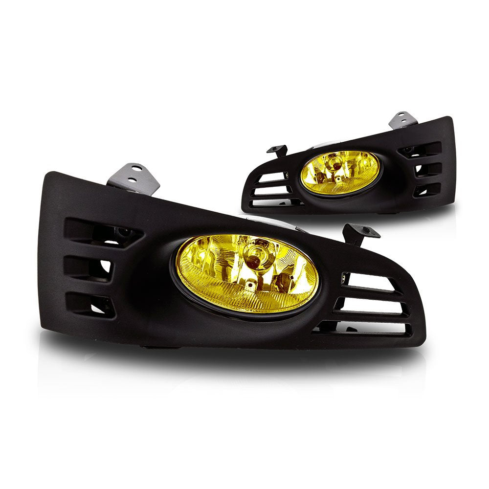 Winjet Driving Fog Lights Compatible with [2003 2004 2005 Honda Accord Coupe] + Switch + Wiring Kit (Yellow)