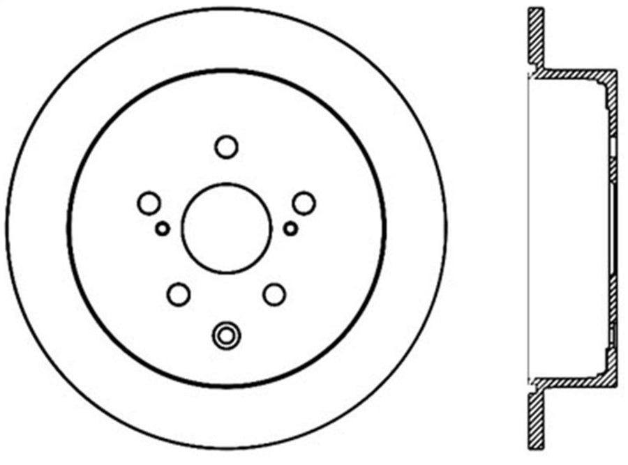 Sport StopTech 128.44166L Cross Drilled Brake Rotor (Rear Left), 1 Pack
