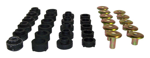 Body Mount Kit Crown Automotive Body, Black, Zinc