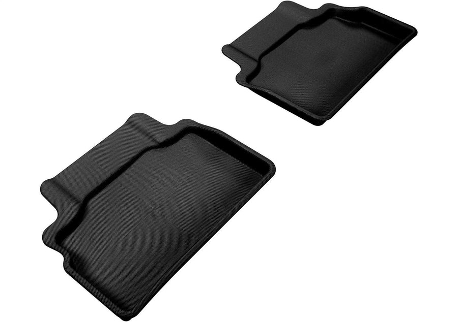 Second Row 3D MAXpider Custom Fit All-Weather Floor Mat for Select Hyundai Genesis Models - Kagu Rubber (Black)