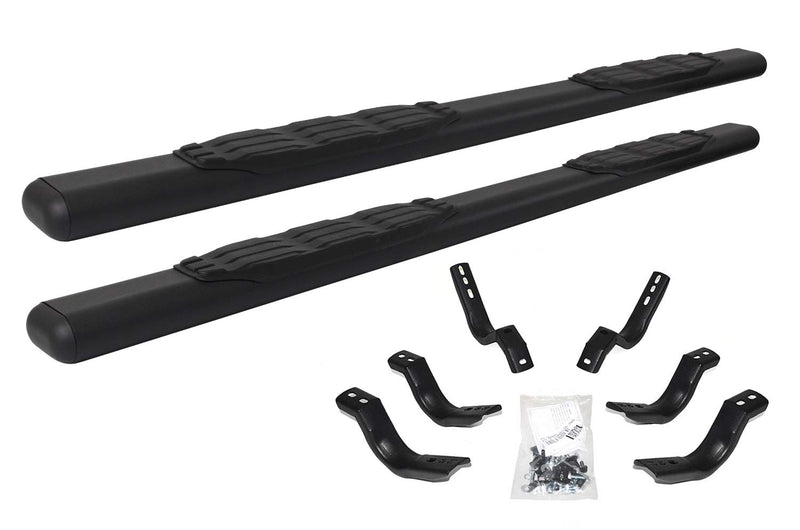 5" Oval Go Rhino 1000 Series Sidesteps | 87", Galvanized Steel, Textured Black | 10587T