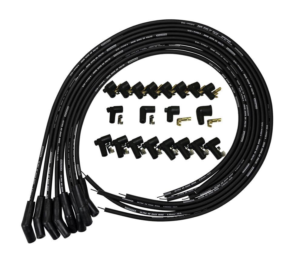 Moroso ULTRA WIRE SET, 40, UNIV, 135 BOOT, BLACK 73816