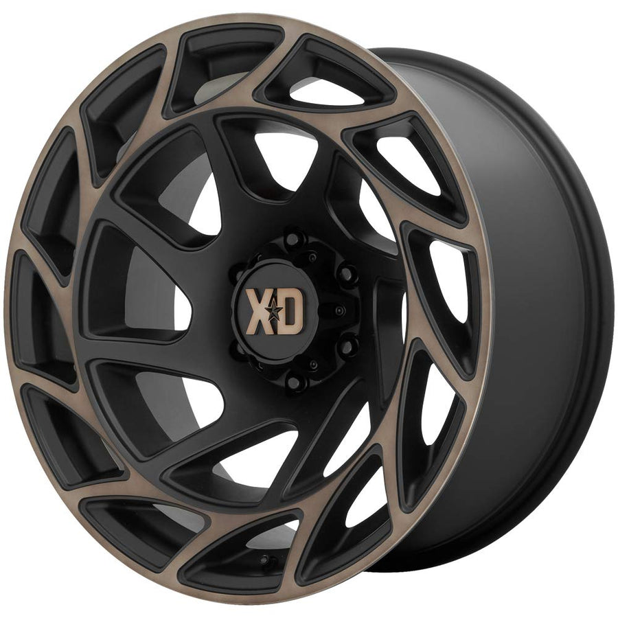 XD Wheels Onslaught Xd860 Satin Black with Bronze Tint Wheel with Alloy Steel (17 x 9. inches /6 x 106 mm, -12 mm Offset)