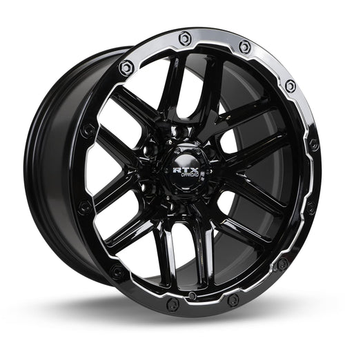RTX® Volcano, 083003, Gloss Black Milled Edge, 20x10 6x135 ET-18 CB87.1 (Offroad)