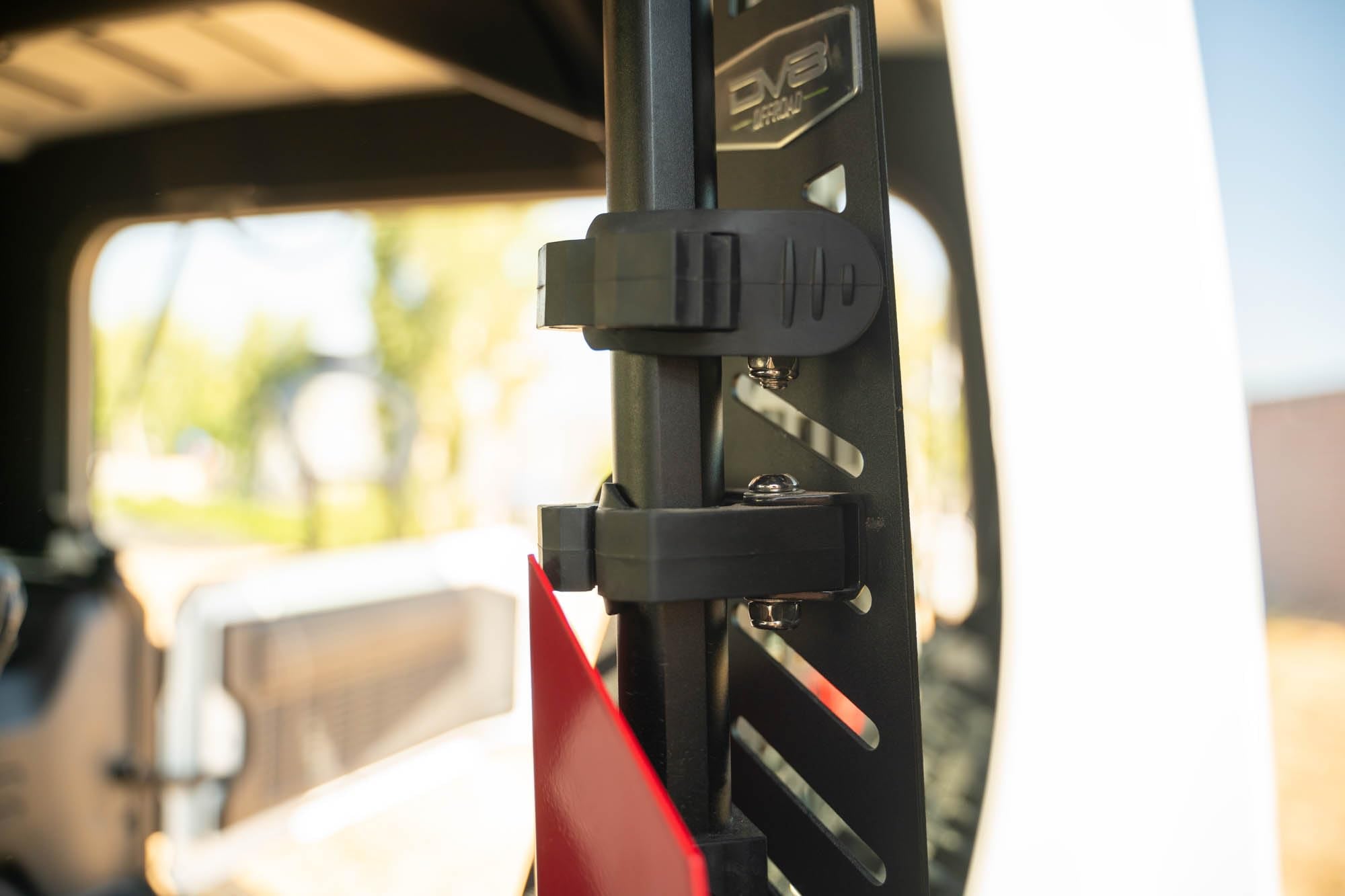 Offroad DV8 Universal Quick Release Tool Mounts | Secures a Variety of Tools & Equipment | Mounts to M6-M10 Sized Holes & Slots | Steel & Rubber Construction | Black Gloss Powder Coat | Sold as a Pair