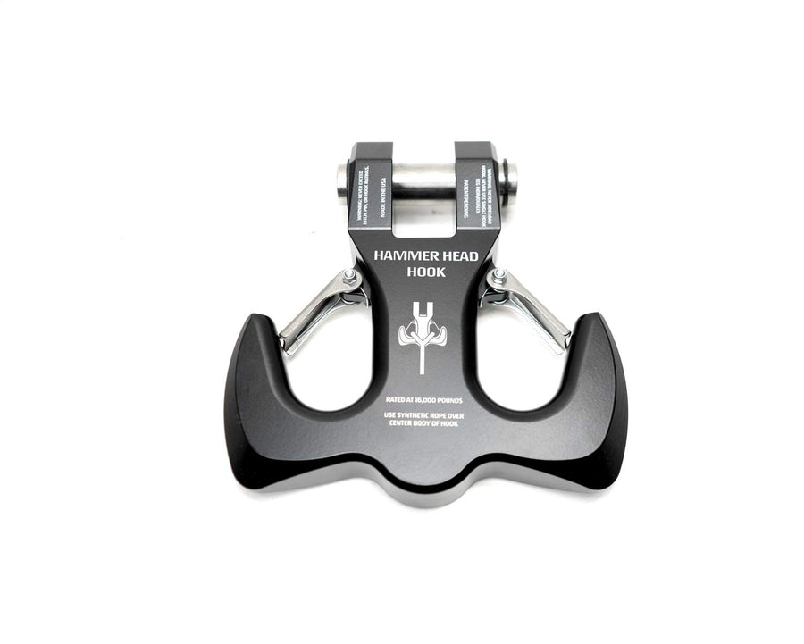 Hammerhead Hook – Black Monster Hooks | 16,000 lb Rated | 6061 Aircraft-Grade Aluminum | Dual Safety Latches | Fits Standard Bumper Tabs