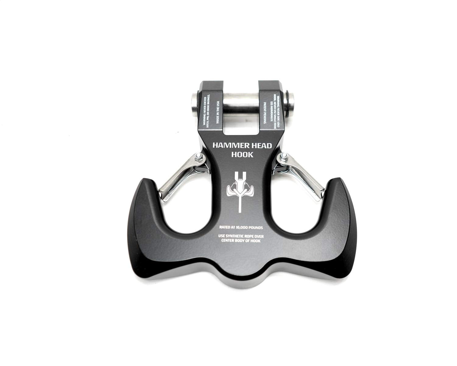 Hammerhead Hook – Black Monster Hooks | 16,000 lb Rated | 6061 Aircraft-Grade Aluminum | Dual Safety Latches | Fits Standard Bumper Tabs