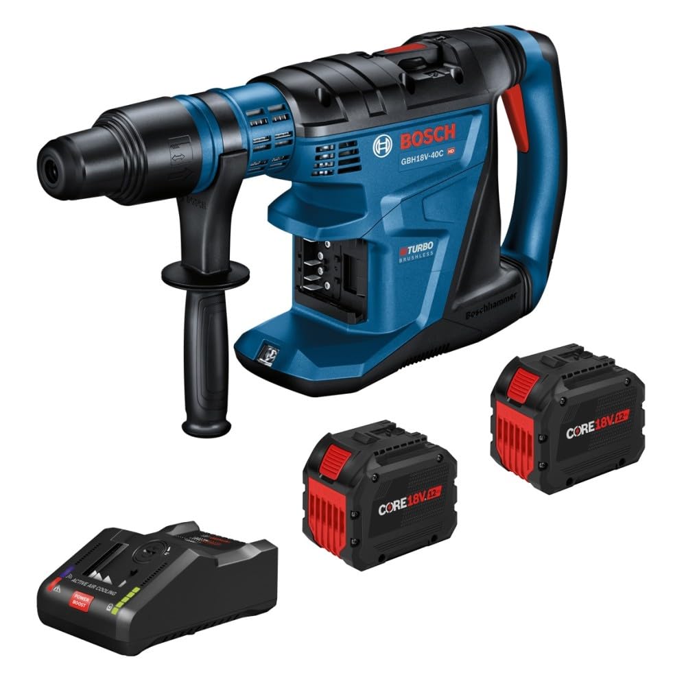 BOSCH PROFACTOR™ GBH18V-40CK27 18V Connected-Ready SDS-max® 1-5/8 In. Rotary Hammer with (2) CORE18V® 12 Ah High Power Batteries