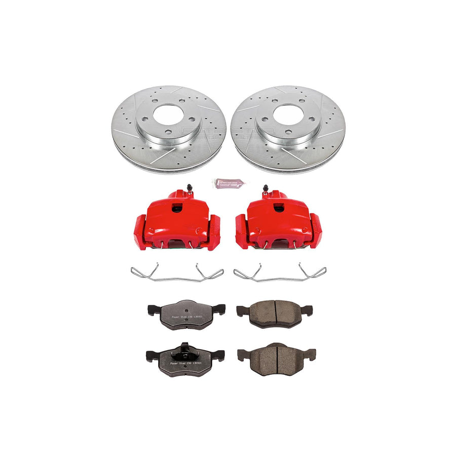 Power Stop Front KC1930-36 Z36 Truck and Tow Brake Kit with Calipers For Ford Escape 2001-2007, Mazda Tribute 2001-2006, Mercury Mariner 2005-2007 [Model Specific]