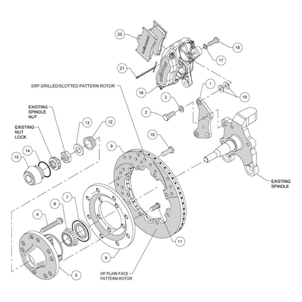 12.19" FDLI Kit, Front, Drill-Zinc
