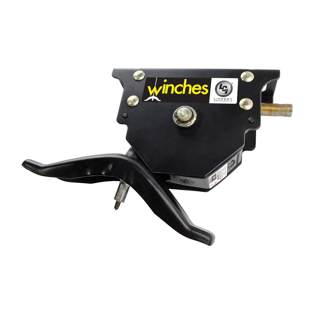 Black Lippert 159056 RV Spare Tire Winch