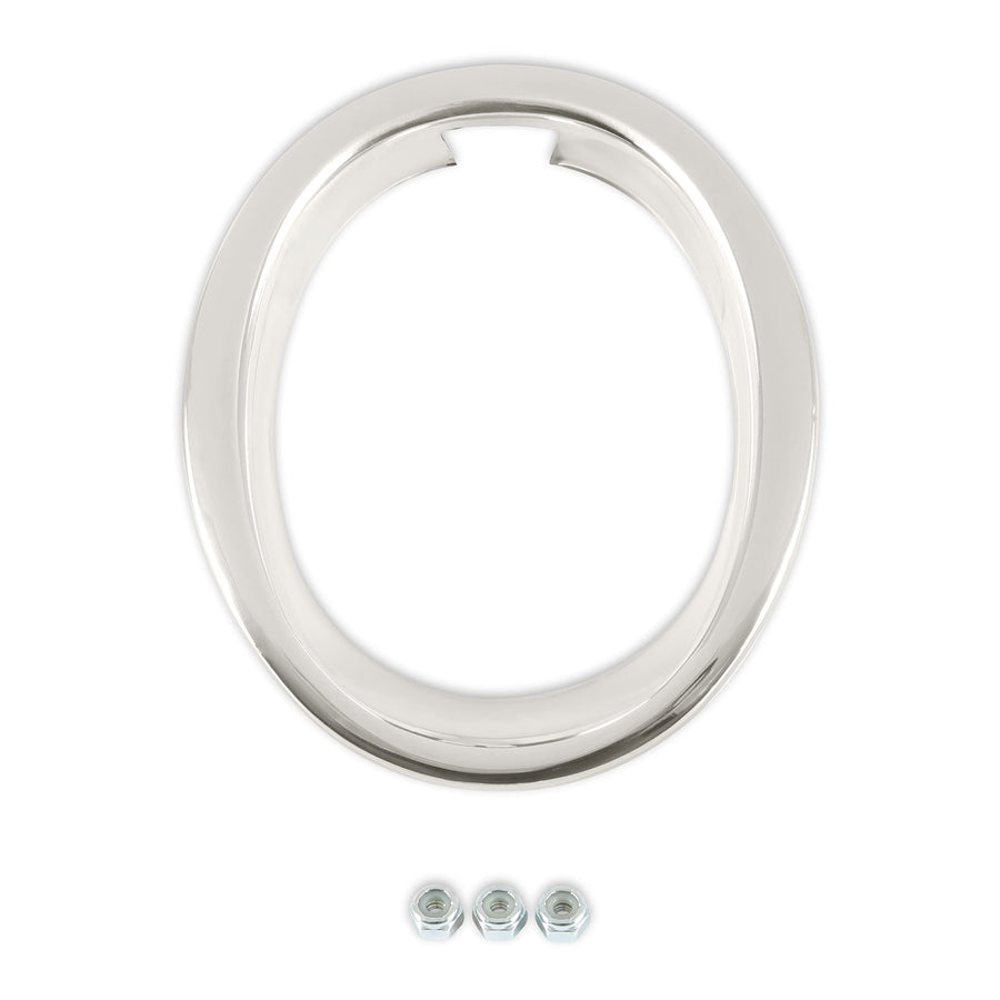 Exhaust Trim Ring Scott Drake in Polished Stainless Steel, Compatible with 1965-1966 Ford Mustang GT, Model C5ZZ-5C299-A