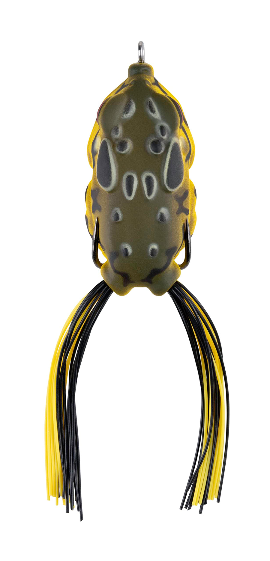 Frog Lure LUNKERHUNT with Short Skirts | Compact Frog Top Water Bass Fishing Lures | Compact Body, Weedless Hooks, Soft Hollow Body Freshwater Fishing Bait for Trout, Pike (Cane)