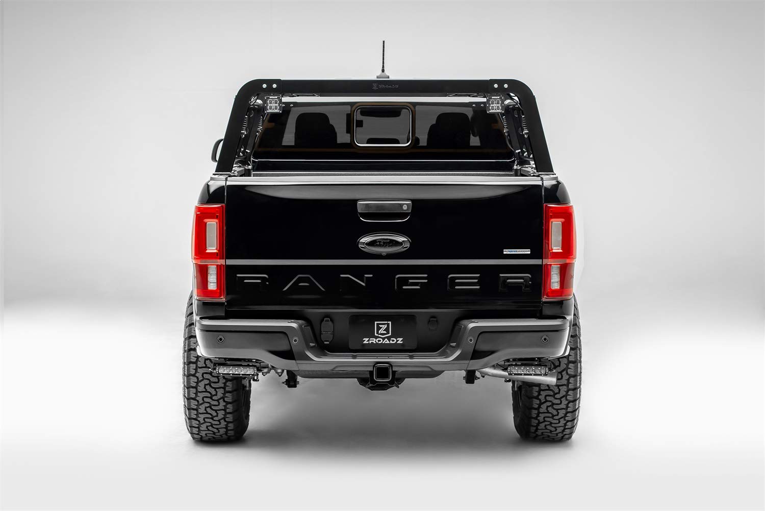 Under Rear Bumper ZROADZ LED Mounting Bracket & Kit - Compatible w/ 2019-2021 Ford Ranger - with (2) 6 Inch ZROADZ LED Lights (Included) with Wiring Harness - PN Z385881-KIT