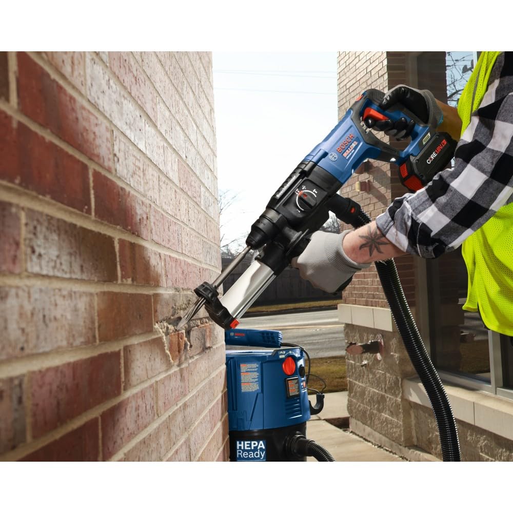 Bosch 18V GBH18V-26DK15 EC Brushless SDS-plus® Bulldog™ 1 In. Rotary Hammer Kit with (1) CORE18V® 4 Ah Advanced Power Battery