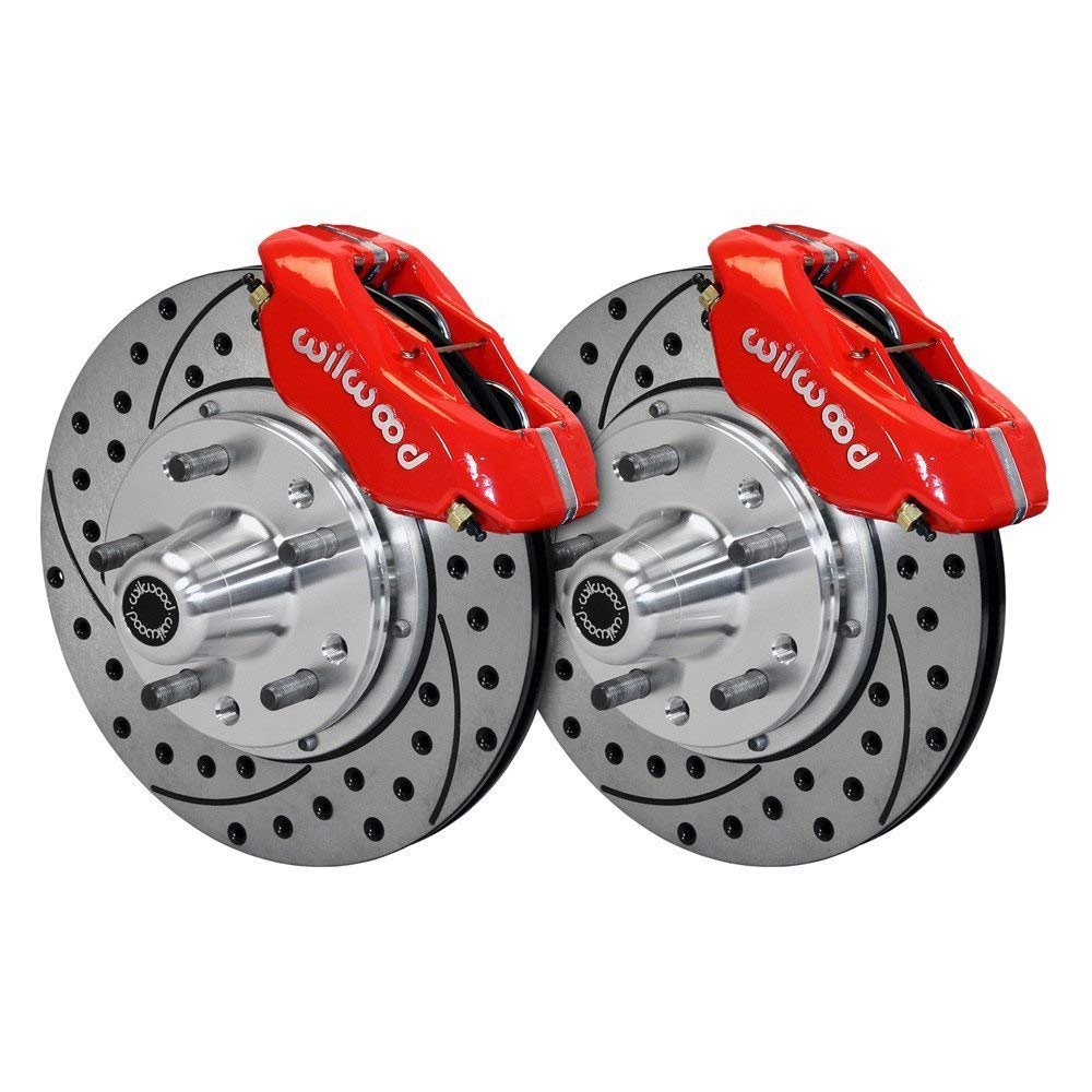 FDL Front Kit, WILWOOD 140-11022-DR, 11.00", Drilled, Red 62-72 CDP A Body - 9" Drum