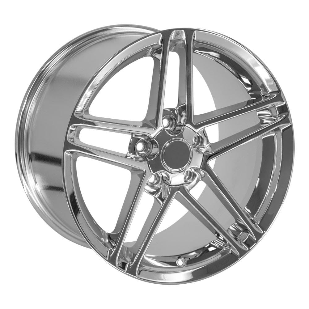 18 Inch OE Wheels CV07A Rim Fits Corvette C6 Z06 Style 5x120.65 18x10.5 Chrome - Hollander 5342 (1)