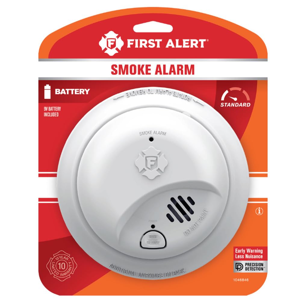 Battery-Operated First Alert 1046846 RV Approved Smoke Alarm