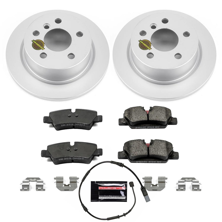 Power Stop CRK7750 Z23 Evolution Sport Rear Geomet Coated Brake Kit For Mini Cooper 2014-2023 [Model Specific]