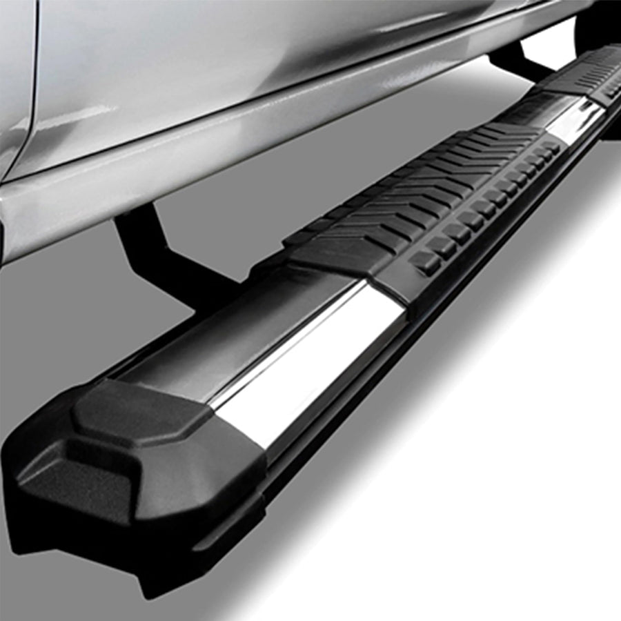 Stainless Steel Black Horse Cutlass Running Boards Compatible with 2015-2022 GMC Canyon&2015-2022 Chevrolet Colorado Extended Cab