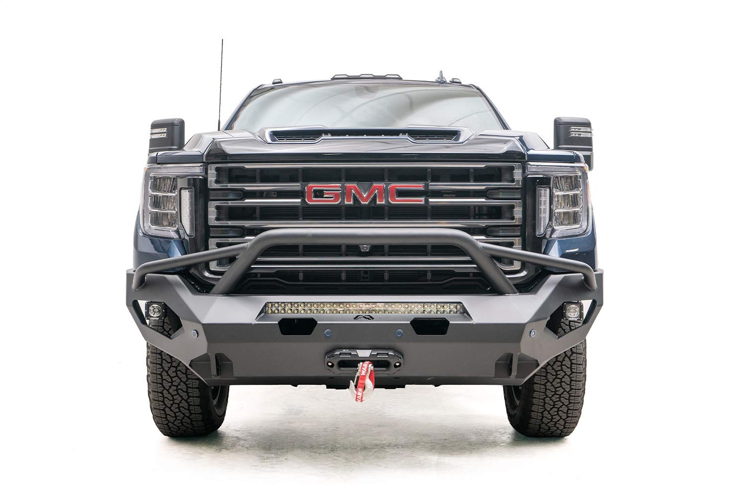 Fab Fours Matrix GM20-X5052-B Full Width Raw Front Winch HD Bumper with Pre-Runner Guard