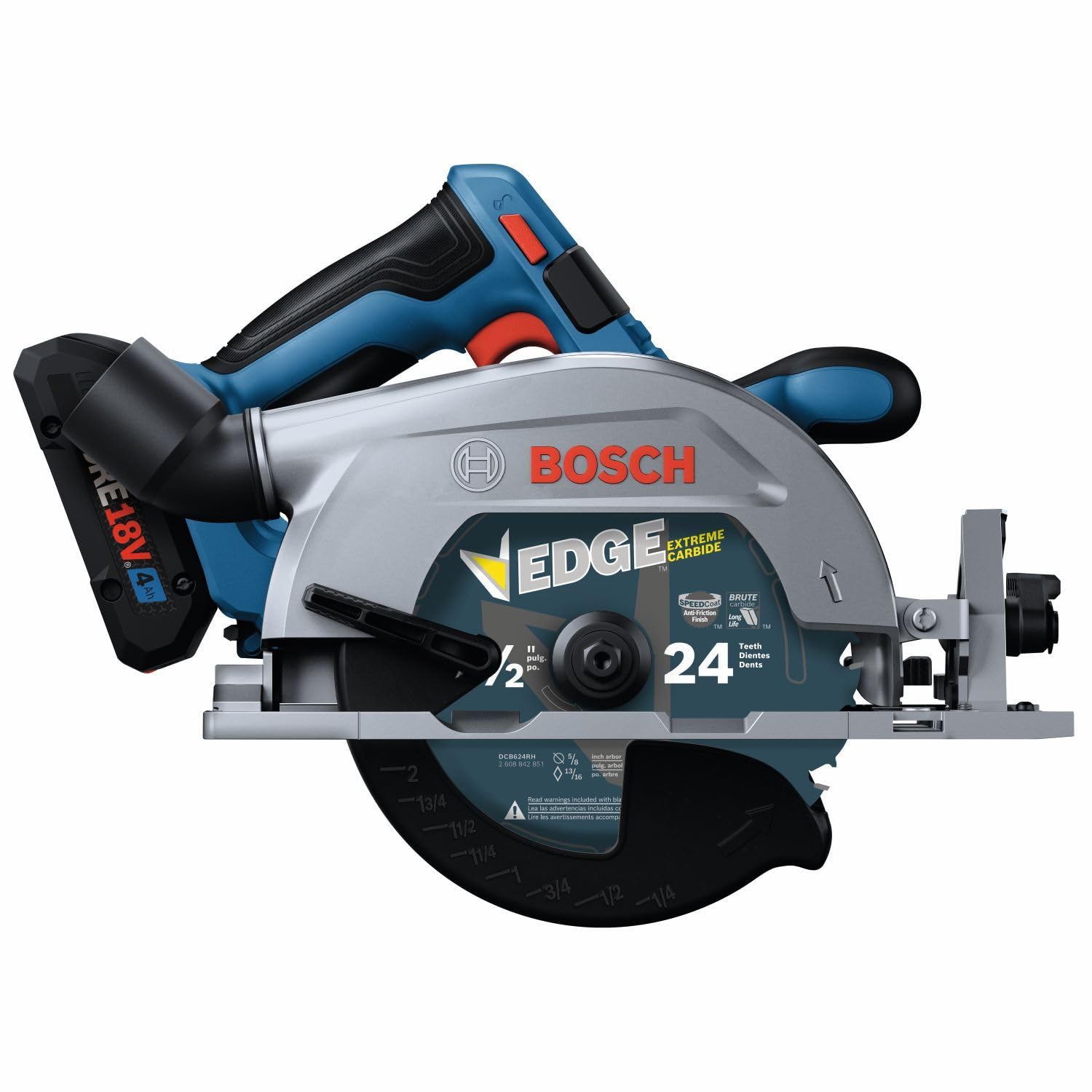 BOSCH 18V GKS18V-22B25 Brushless Blade-Right 6-1/2 In. Circular Saw Kit with (2) CORE18V 4 Ah Advanced Power Batteries