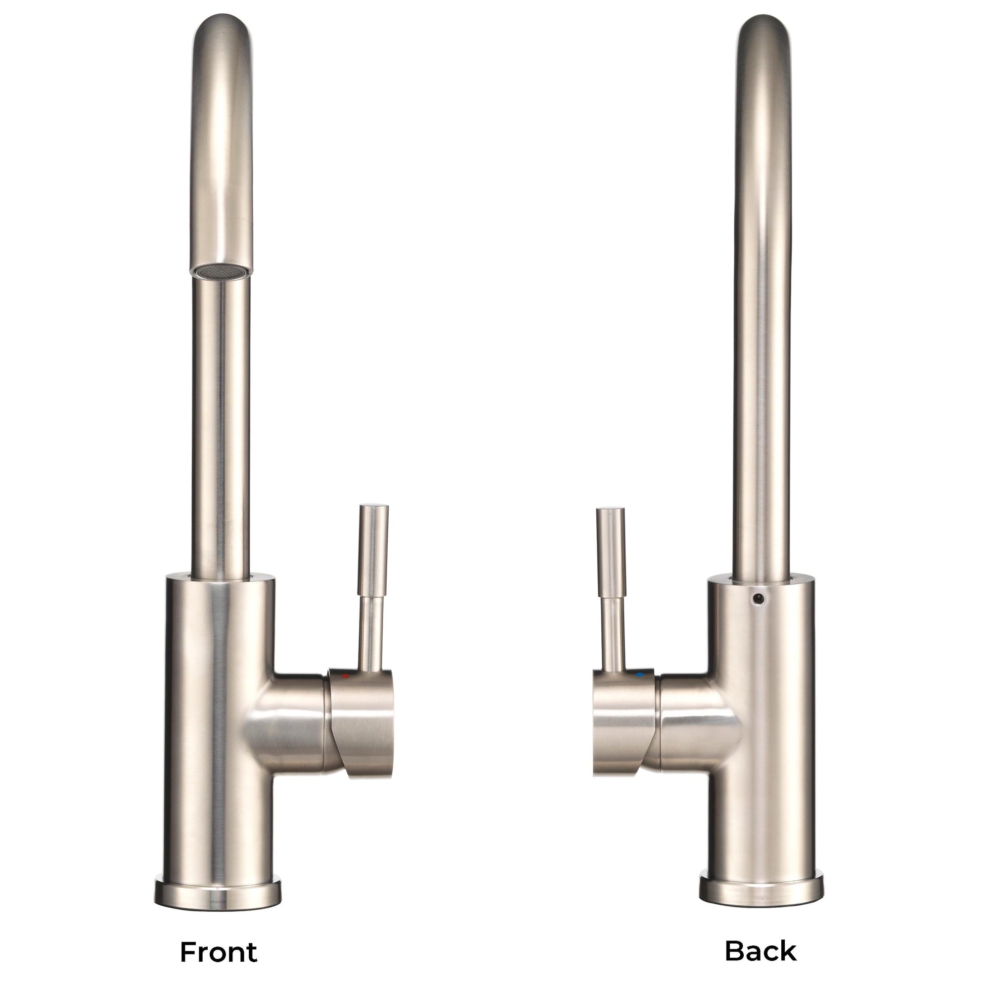 Dura Faucet Gooseneck Streamline RV Kitchen Faucet - Brushed Satin Nickel