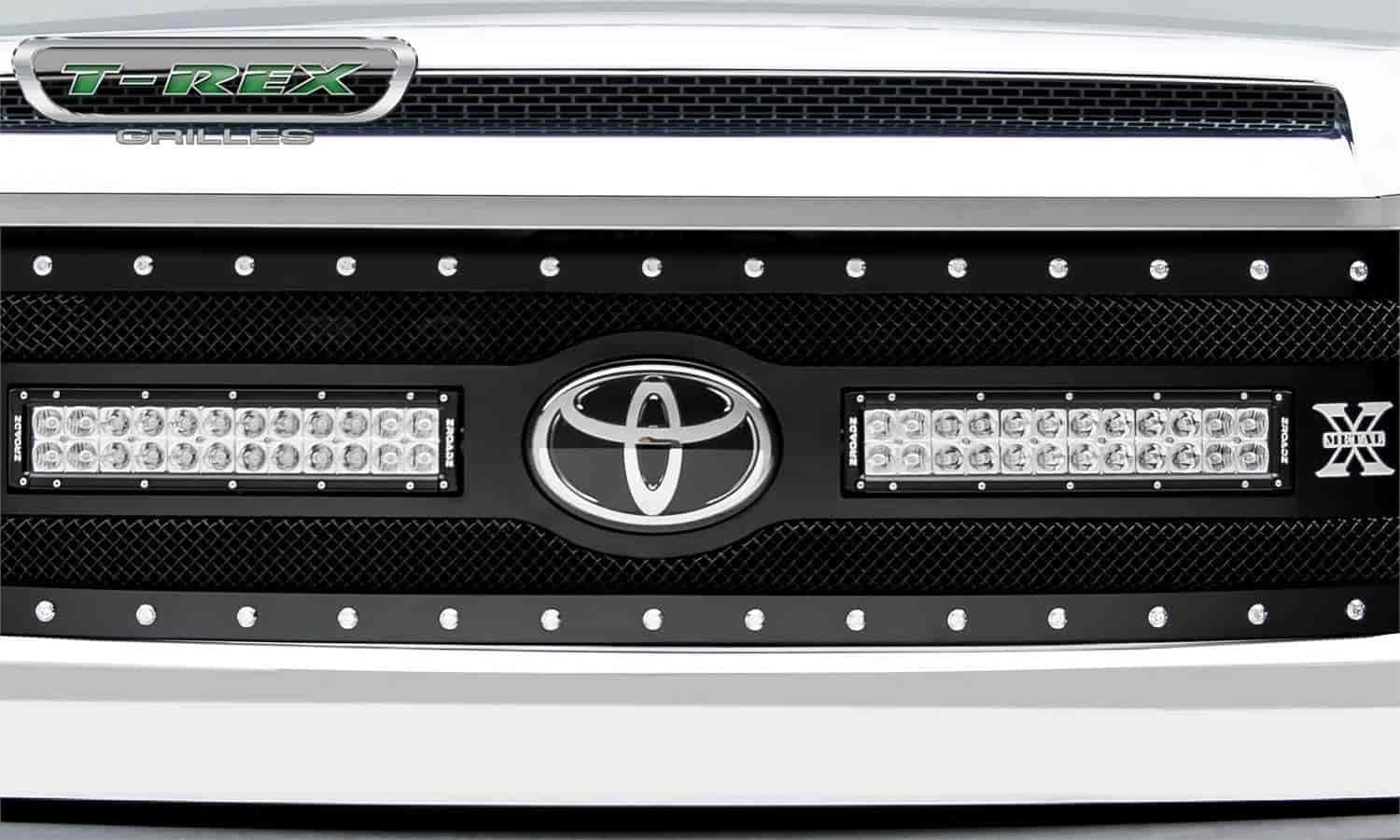 Torch Grille 2018-2021 Tundra, Black, 1 Pc, Replacement, Chrome Studs with (2) 12" LEDs, Does Not Fit Vehicles with Camera - PN #6319661