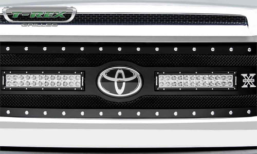 Torch Grille 2018-2021 Tundra, Black, 1 Pc, Replacement, Chrome Studs with (2) 12" LEDs, Does Not Fit Vehicles with Camera - PN #6319661
