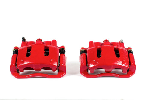 Power Stop S4606A Front Pair of High-Temp Red Powder Coated Calipers For Ford Ranger, Mazda B2300, Mazda B2500, Mazda B3000, Mazda B4000 [Model Specific]