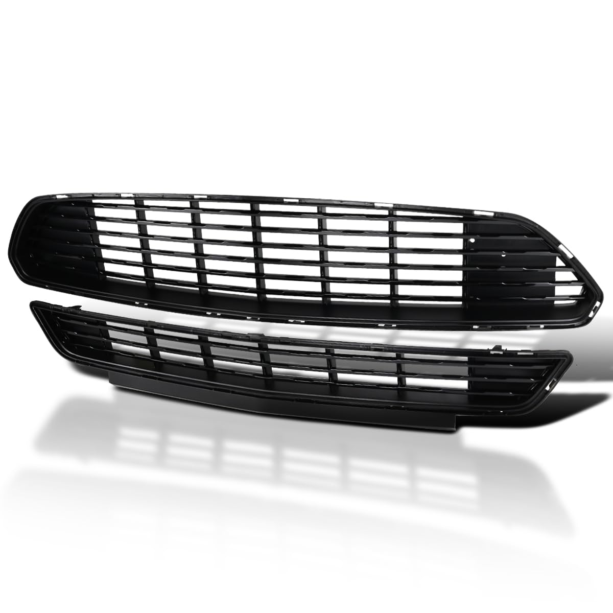 Front Bumper Upper Grille + Lower Grille Spec-D Tuning CA Edition Compatible with 2015-2017 Ford Mustang GT