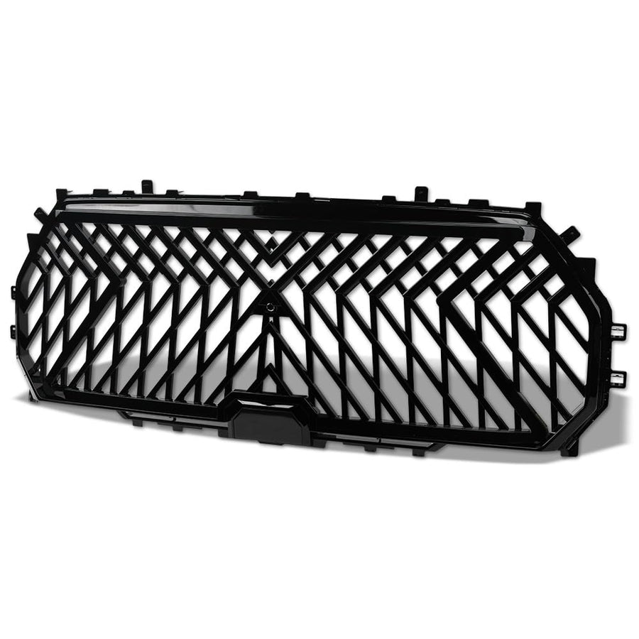 LEX Style Armordillo Mesh Front Grille|Compatible With 2022-2024 Toyota Tundra|8735015|ABS Plastic|Gloss Black|Front Hood Bumper Grille