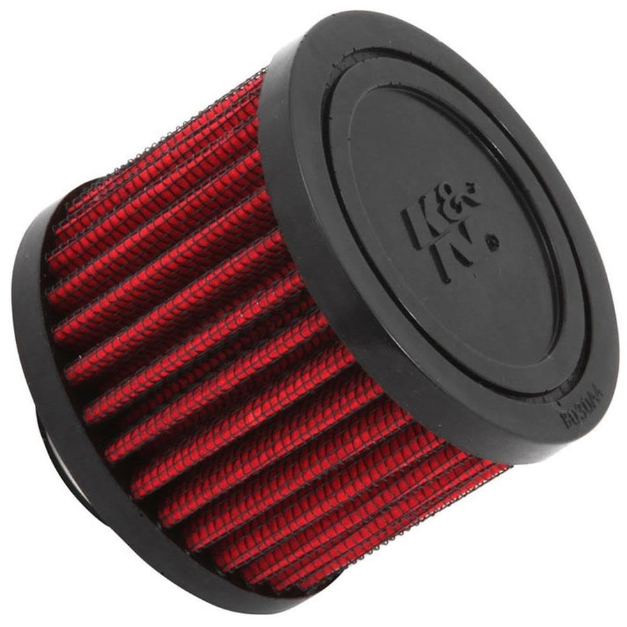 K&N Air Filter/Breather Vent: High Performance, Premium, Washable, Replacement Engine Filter: Flange Diameter: 1 in, Filter Height: 2.375 in, Flange Length: 0.4375 in, Shape: Breather, 62-1410