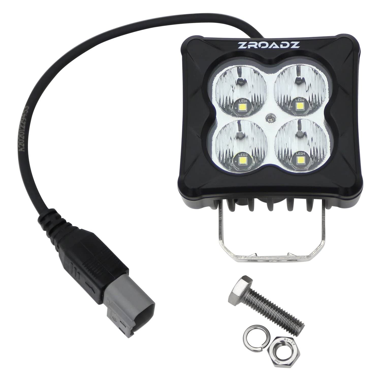 Zroadz A Pillar LED Bracket to Mount, (2) Lights, Pair and Wiring Harness Fits Ford Bronco Z365401-KIT2