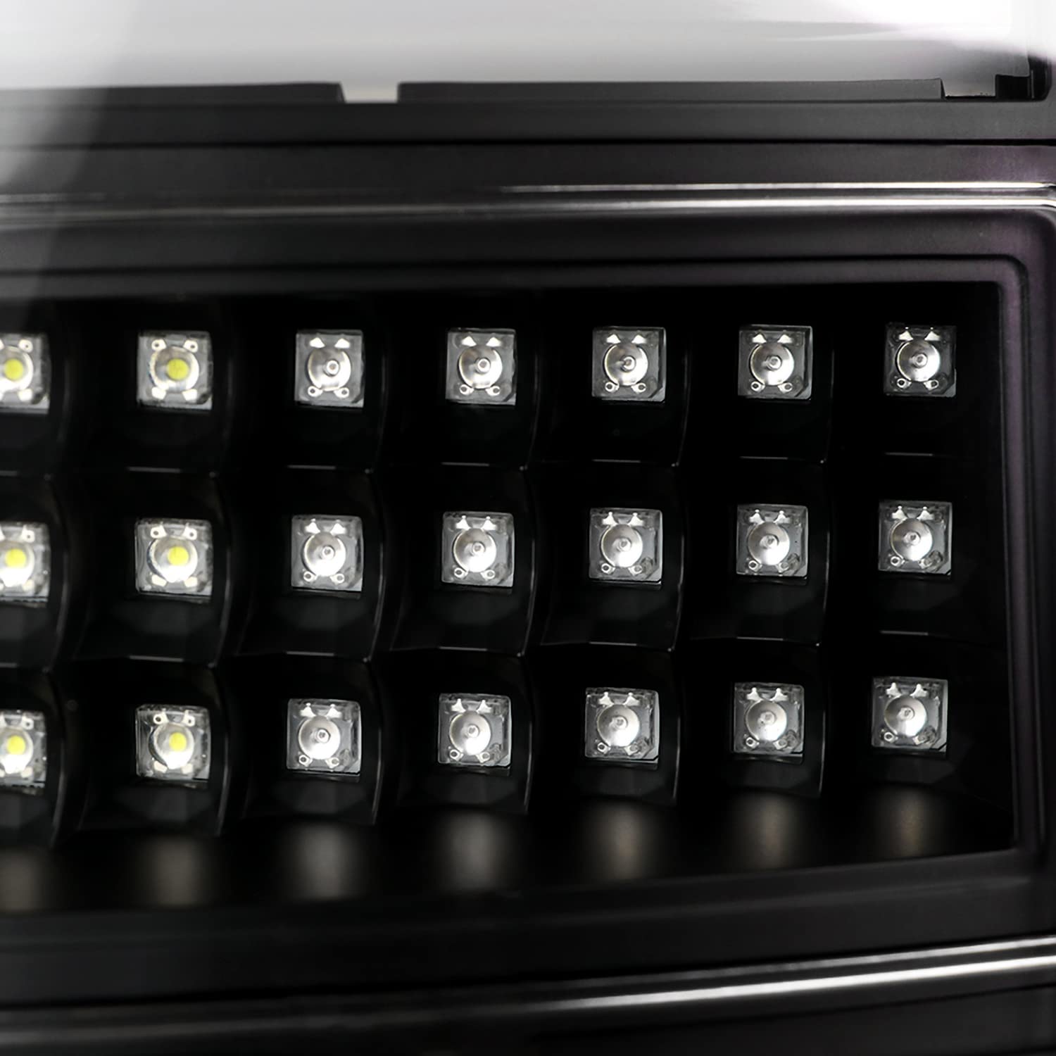Black LED Bar Tail Lights SPEC-D TUNING Compatible with 2005-2007 Chrysler 300C, Left + Right Pair Assembly