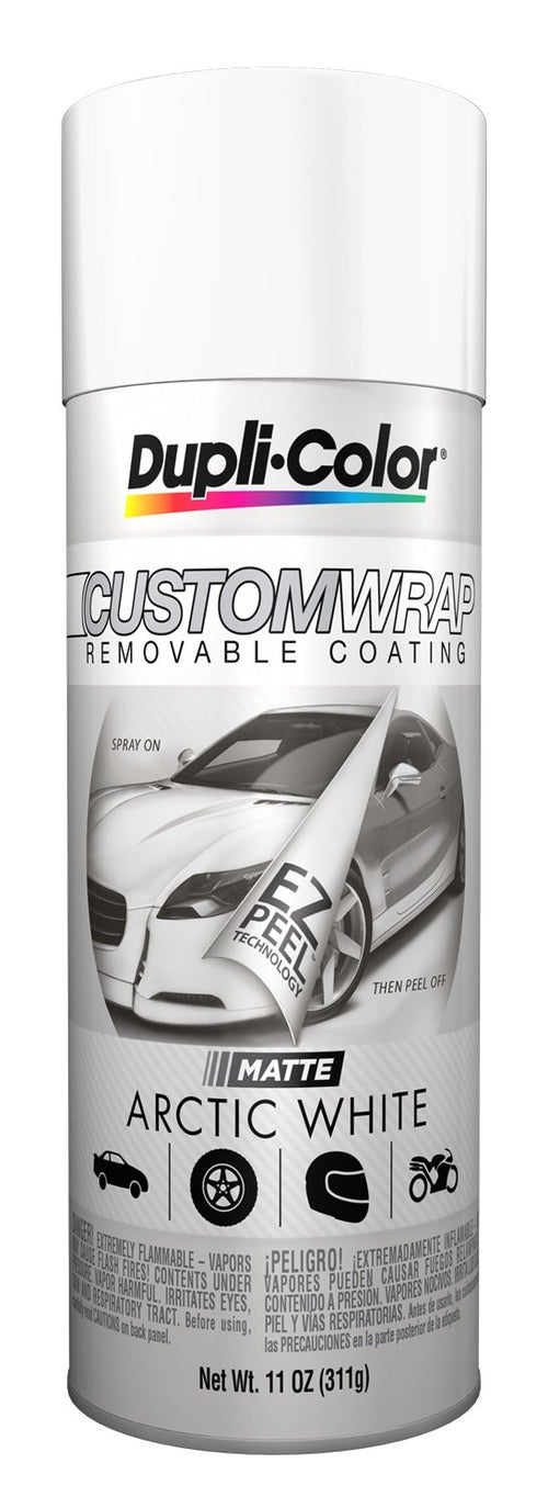 Custom Wrap Dupli-Color ECWRC7987 Matte Removable Automotive Paint – Arctic White Spray Paint - 11 oz. Aerosol Can