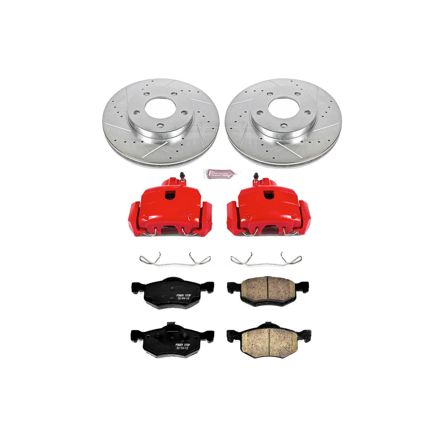 Power Stop Z23 KC1930 Evolution Sport Performance 1-Click Brake Kit with Caliper For Ford Escape 2001-2007, Mazda Tribute 2001-2006, Mercury Mariner 2005-2007 [Model Specific]