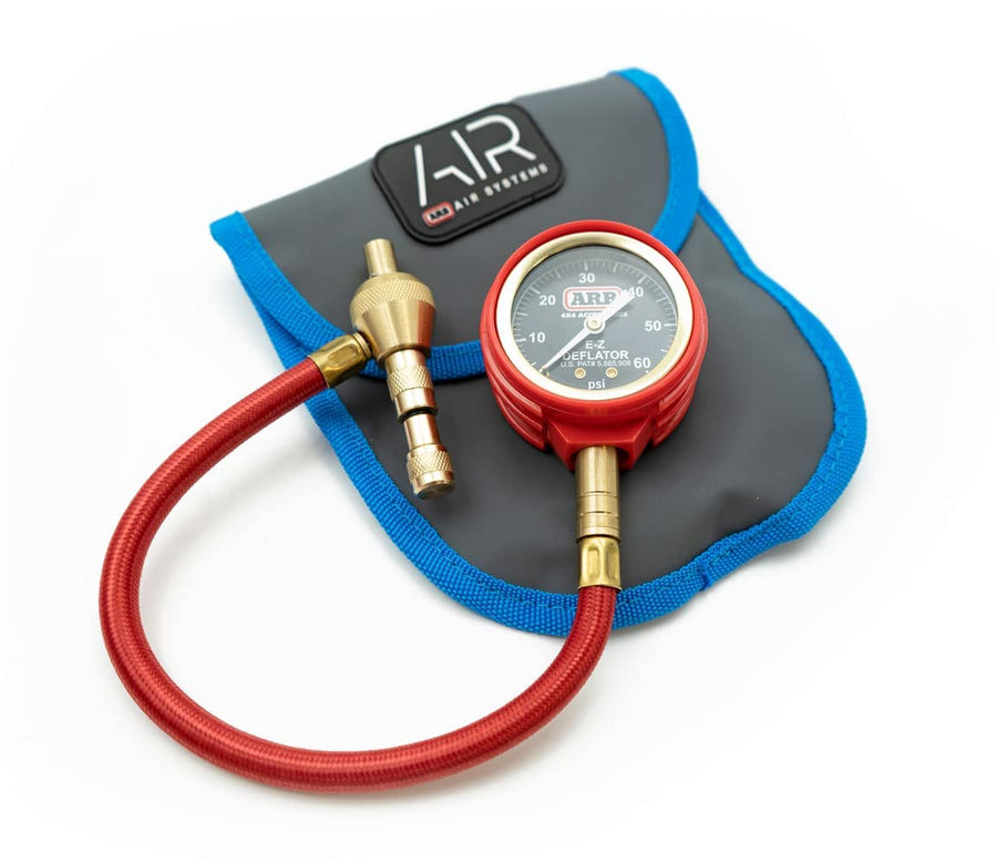 ARB Deflator Kit ARB505 10-60 PSI Tire Pressure Gauge Rapid Air Down Offroad Kit With Recovery Gear Pouch (PSI)