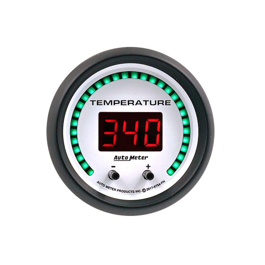 Fluid Temperature Auto Meter 6754-PH Gauge, 2 1/16", Selectable, 2 Chan, Phantom Elite Digital