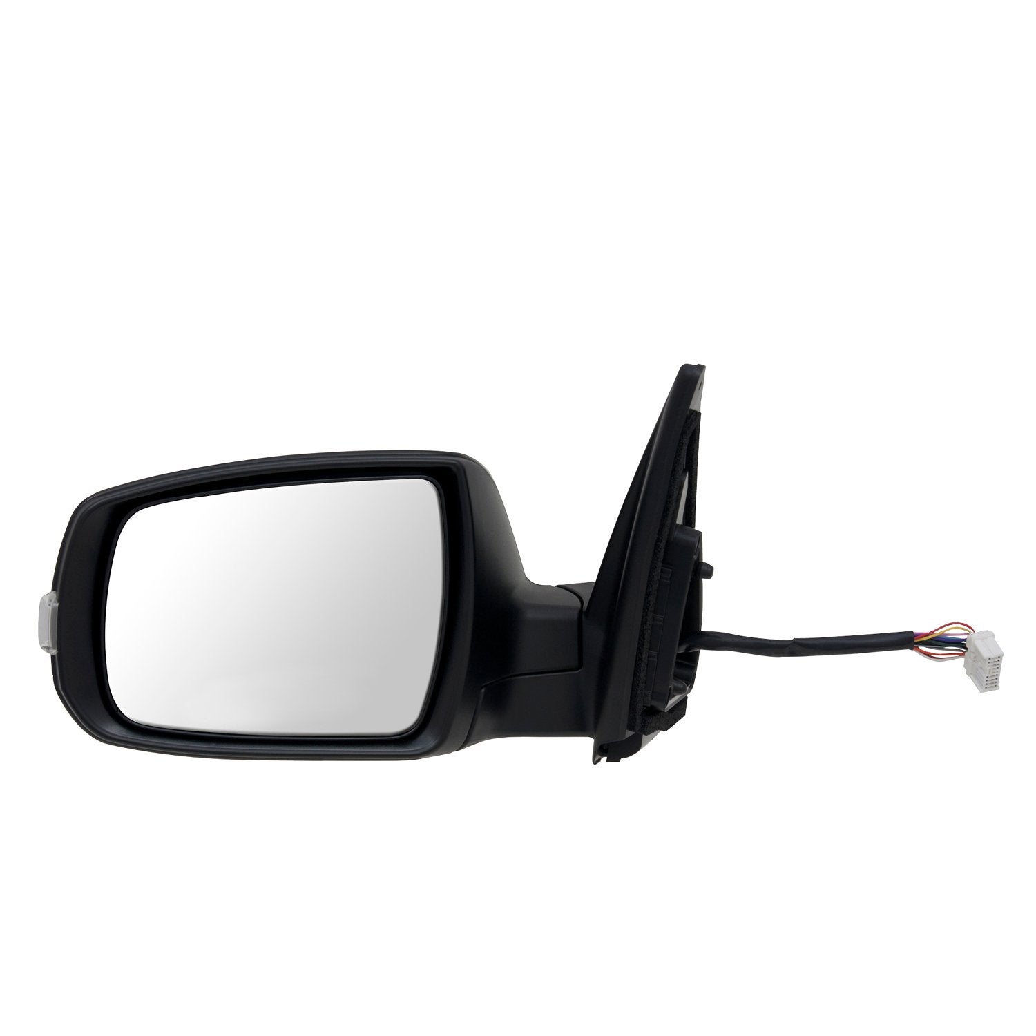Driver Side Fit Mirror for Kia Sorento, Textured Black w/PTM Cover, w/Turn Signal, Memory, Power Folding, w/o Blind spot Detection, Heated Power