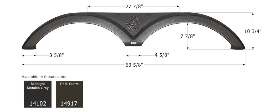 Fender Skirt ICON, Tandem, Evergreen, FS4102, Midnight Metallic Grey